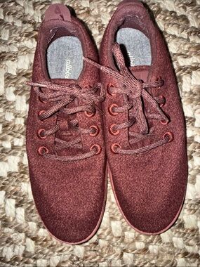 allbirds Wool Runners in Wine Red